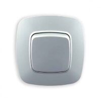 Вимикач 1-клавішний срібло ELA