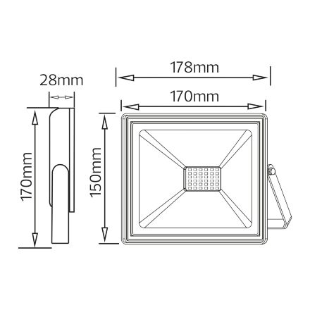 Прожектор світлодіодний Remix-50 50W RGB+білий