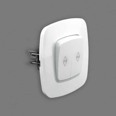 Вимикач прохідний 2-клавішний білий ELA