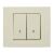 Вимикач прохідний 2-клавішний кремовий GRANO