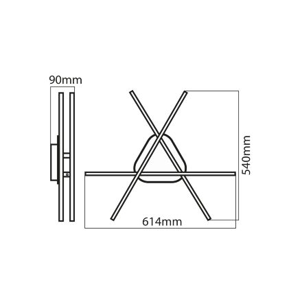 Світлодіодна люстра TROYA 24W 4000K хром