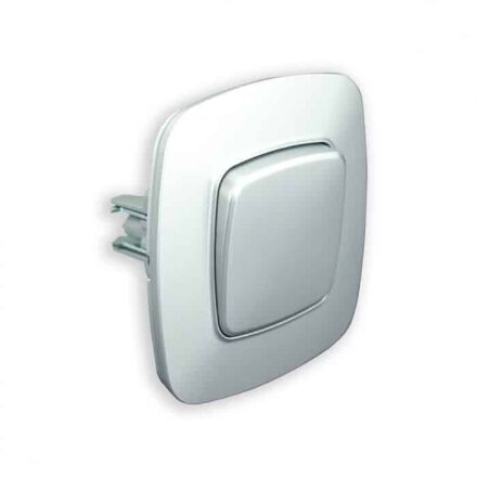 Вимикач 1-клавішний срібло ELA