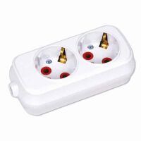 Колодка 2 гнізда з заземленням Колодка 2 гнізда з заземленням