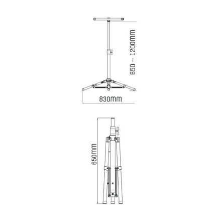 Стійка з прожектором TELESCOPE 40W 6400K