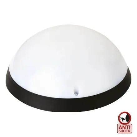 Світильник пластиковий вологозахищений Акуа Повний Місяць Опал чорний