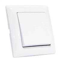 Вимикач 1-клавішний білий TINA Вимикач 1-клавішний білий TINA