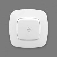 Вимикач прохідний 1-клавішний білий ELA