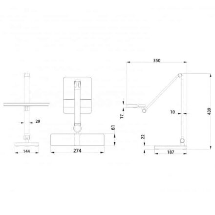 Світильник настільний LED ALEV 10W срібний
