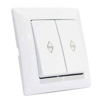 Вимикач прохідний 2-клавішний білий TINA