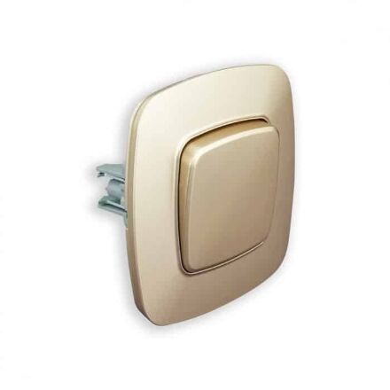 Вимикач 1-клавішний золото ELA