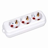 Колодка 3 гнізда з заземленням Колодка 3 гнізда з заземленням