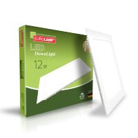 Світлодіодний світильник EUROLAMP квадратний Downlight 12W 4000K