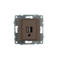 Механізм розетки USB з адаптером  мока