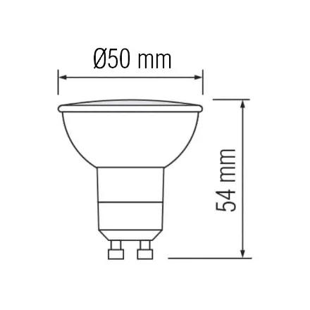 Світлодіодна лампа VISION-6 6W GU10 3000К дімеруюча