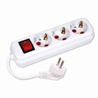 Подовжувач 3 гнізда 2 М з заземленням і вимикачем Подовжувач 3 гнізда 2 М з заземленням і вимикачем