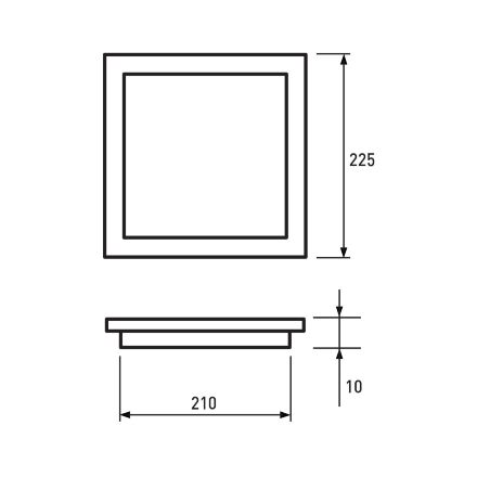 Світлодіодний світильник EUROLAMP квадратний Downlight 18W 4000K