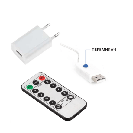 Гірлянда вулична світлодіодна вологозахищена в силіконі FAIRY-20 7000К