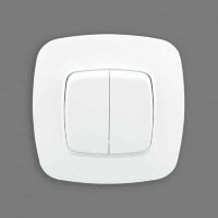 Вимикач 2-клавішний білий ELA Вимикач 2-клавішний білий ELA