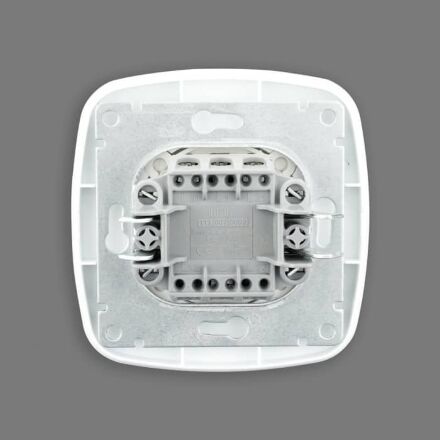 Вимикач 2-клавішний білий ELA