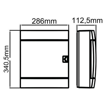 Щиток зовнішній 24 авт. чорний