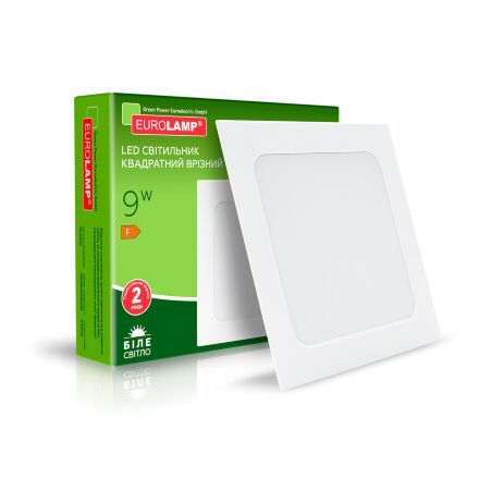 Світильник квадратний Eurolamp Downlight NEW 9W 950 Lm 4000K