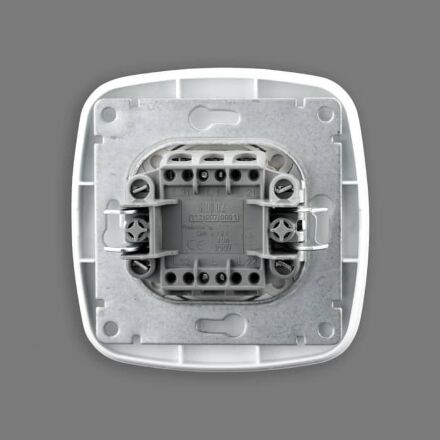 Вимикач 1-клавішний білий ELA