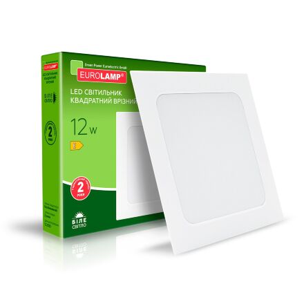 Світильник квадратний Eurolamp Downlight NEW 12W 1350 Lm 4000K