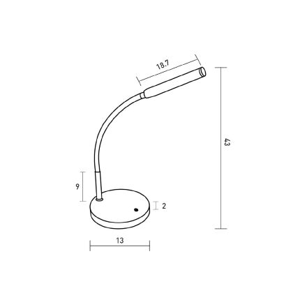 Настільна лампа EUROLAMP LED SMART 5W 5000K dimmable білий