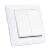 Вимикач 2-клавішний білий TINA