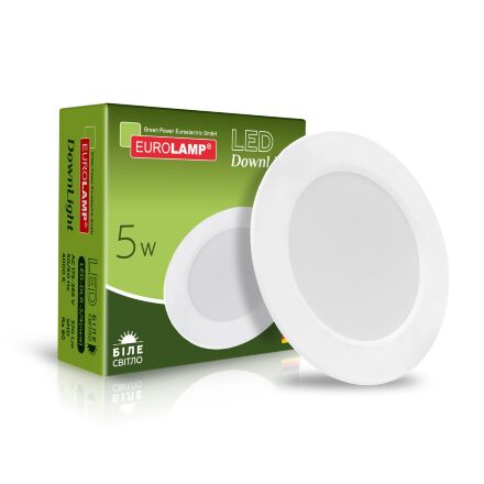 Світильник круглий EUROLAMP LED Downlight 5W 370lm 4000K