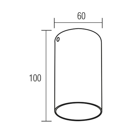 Світильник накладний SALSA чорний