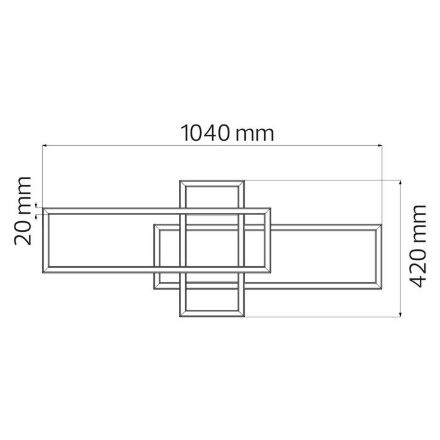 Світлодіодна люстра CONCORDE 36W 4000K чорний