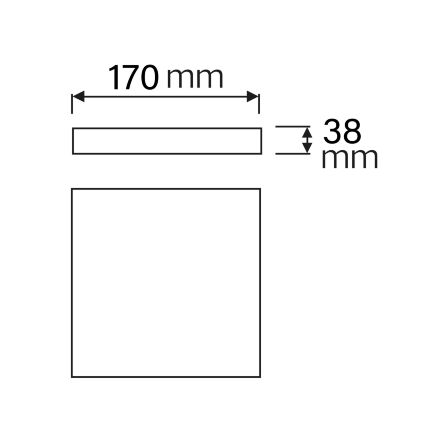 Світильник накладний SOFIA/S-24 чорний