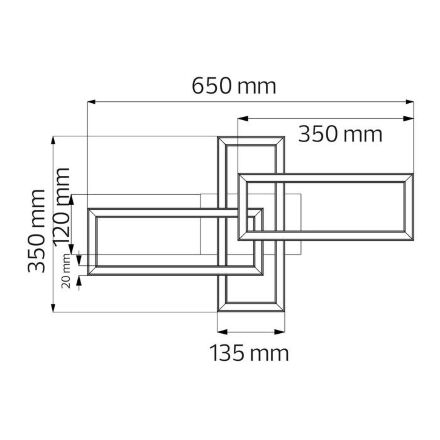 Світлодіодна люстра CONCORDE 24W 4000K чорний