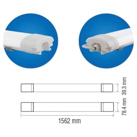 Світлодіодний світильник вологозахищений NEHIR-45 45W 4200K