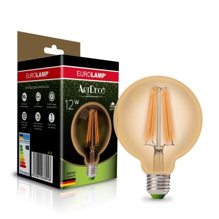 EUROLAMP LED Лампа філамент G95 12W E27 2700K (deco)