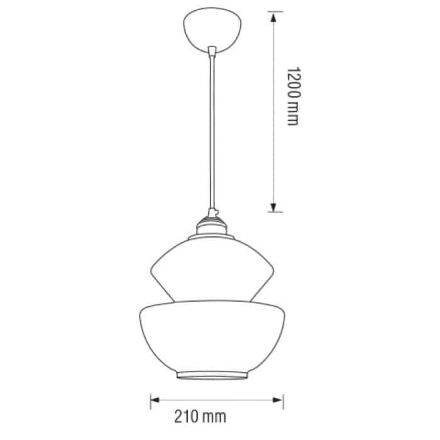 Світильник підвісний HARMONY-2 титановий+мідь