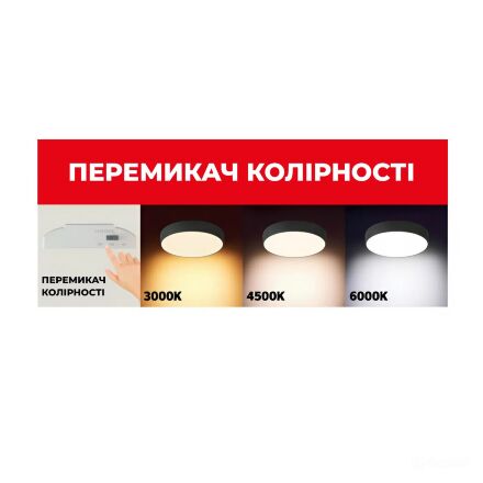 Світильник накладний SOFIA-48 3CCT чорний