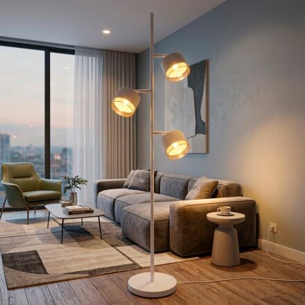 Торшер Eurolamp Onyx GL під змінну лампу 3xGX53 білий