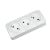 Розетка потрійна без заземлення біла POWER MAX-3