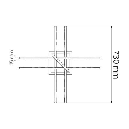 Світлодіодна люстра CORNELIA 60W 4000K чорний