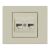 Розетка комп'ютерна двійна (CAT6) кремова GRANO