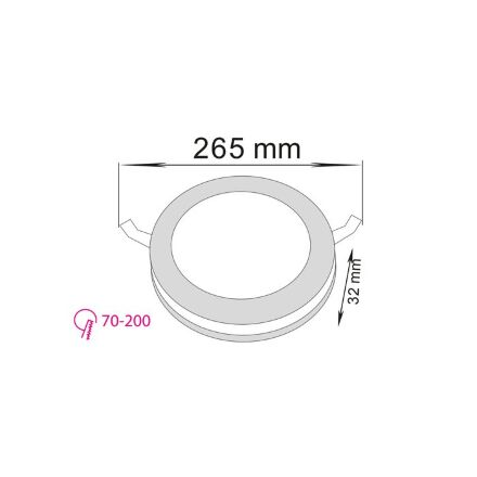 Світлодіодний світильник врізний PAULA-36 3CCT 36W