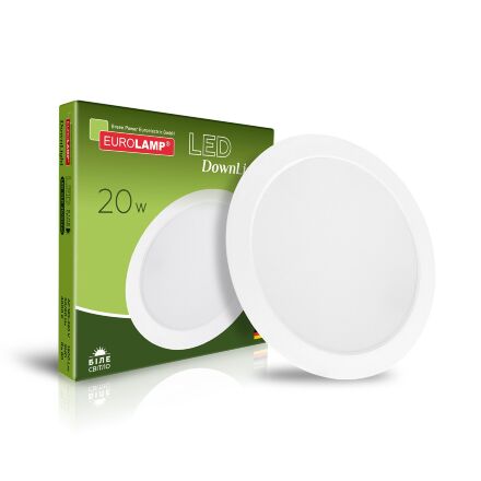 Світильник круглий EUROLAMP Downlight NEW 20W 1900lm 4000K