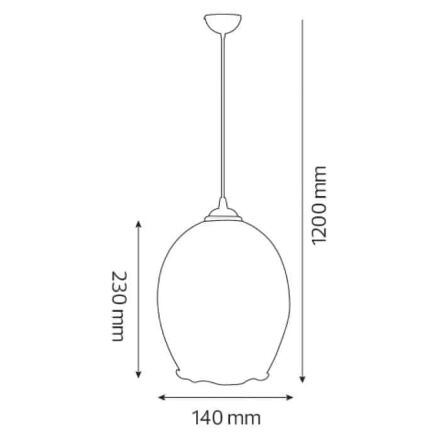 Світильник підвісний METEOR круглий мідний
