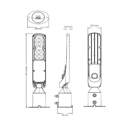 Світлодіодний світильник вуличний ROCKET-30 6400K