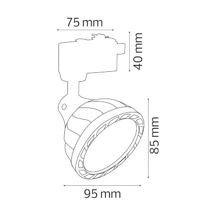 Світлодіодний світильник трековий FARS 26W чорний