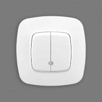 Вимикач 2-клавішний з підсвіткою білий ELA Вимикач 2-клавішний з підсвіткою білий ELA