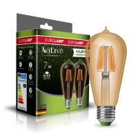 Промо-набір EUROLAMP LED Лампа філамент ST64 7W E27 4000K (deco)