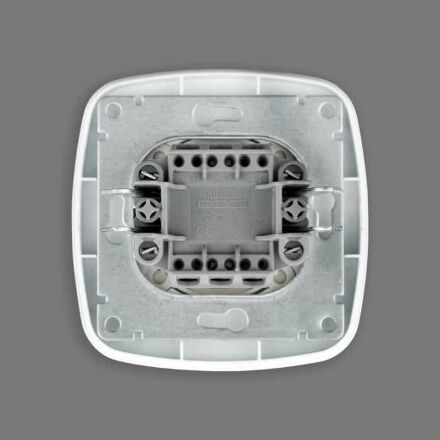 Вимикач 1-клавішний з підсвіткою білий ELA